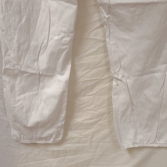 Lucky & Blessed L&B Womens 24 White Distressed Straight Leg Stretch Jeans 44x32 - Picture 6 of 11